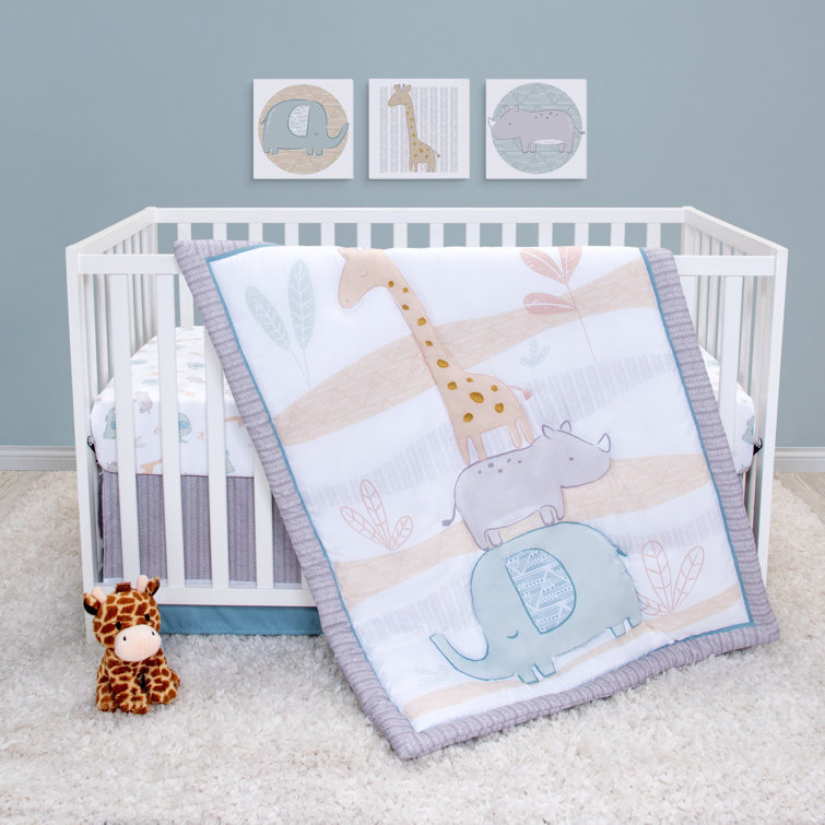Sammy&Lou Safari Babies 4 Piece Crib Bedding Set Wayfair.ca